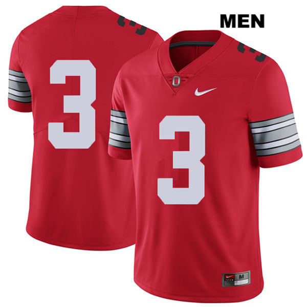 Ohio State Buckeyes Men's Damon Arnette #3 Red Authentic Nike 2018 Spring Game No Name College NCAA Stitched Football Jersey SY19S00AI